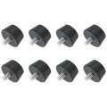 8pcs Rubber Vibration Isolators Mounts Shock Absorber 1 5 X 0 79 Conical Studs With M8 15mm Threaded Silent Block For Air 
