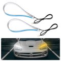 Flexible Led Light Strip 2pcs 60cm Ultra Thin Car Soft Tube Drl Daytime Running Turn Lamp 