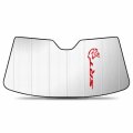Ipick Image For Dodge Challenger Hellcat In Red With Sensor 2015 To 2023 Custom Fit Silver Reflective Folding Auto Windshield