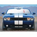 Dodge Challenger Hellcat In Red With Sensor 2015 To 2023 Custom Fit Silver Reflective Folding Auto Windshield Sun Shade