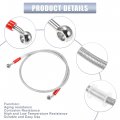 X Autohaux 95cm 37 4 Length 10mm Id Motorcycle Hydraulic Brake Line Oil Hose Pipe 28a 0a Stainless Steel Braided Cable For Atv