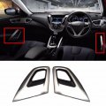 Inside Door Grip Handle Silver Set Lh Rh For Hyundai 2011- Veloster Parts 