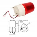 Wooxgehm Led Rotating Strobe Alarm Light 120db Red Industrial Abs Ip54 Bulb Beacon For Indoor And Outdoor Use 12v