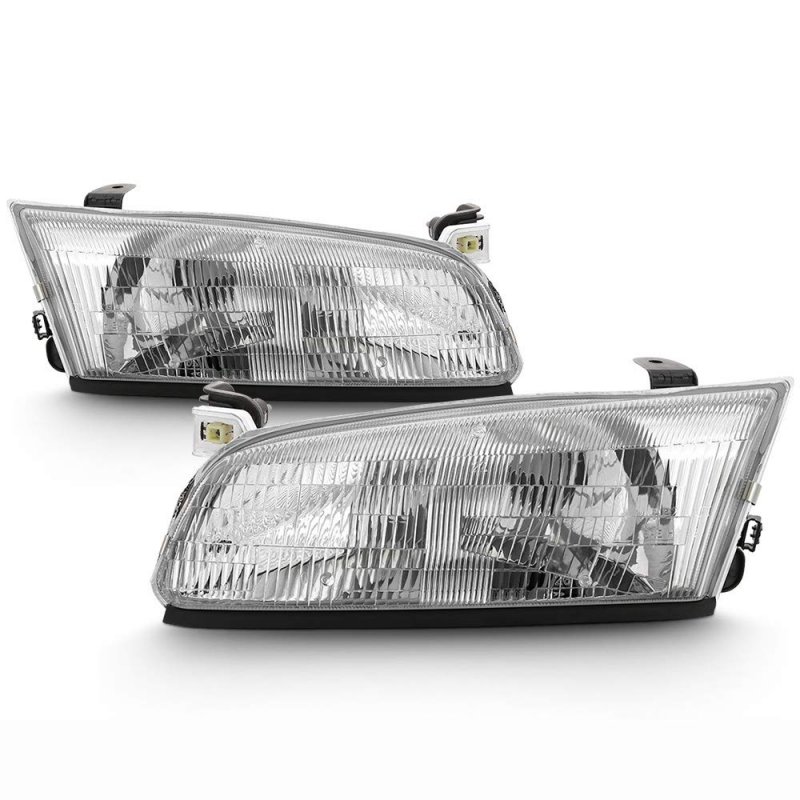 Chrome Housing Oe-style Headlight Headlamp Assembly For 1997-1999 Toyota Camry Driver Passenger Side