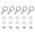 M10 Galvanized Carbon Steel Eye Bolts 5 Pack 3 8 In X 1 18 Lifting Ring Screw Bolt Kit With Nuts And Washers For Tie Down