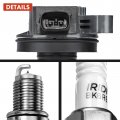 A-premium Set Of 6 Ignition Coil Pack And Iridium Spark Plugs Compatible With Ford F-150 Explorer Edge Transit-350 Mustang Flex