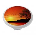 Gotham Decor Sunset Palm Trees Ceramic Drawer Knob 
