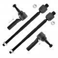 4pcs Front Tie Rod Ends Outer And Inner Complete Kit For 2010 To 2015 Chevrolet Camaro Zes800939 Zev800885 