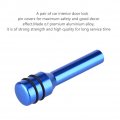 Qiilu 2pcs Aluminum Alloy Universal Car Truck Interior Door Lock Knob Pull Pin Covers Blue