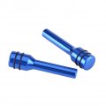 Qiilu 2pcs Aluminum Alloy Universal Car Truck Interior Door Lock Knob Pull Pin Covers Blue