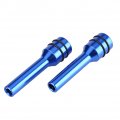 Qiilu 2pcs Aluminum Alloy Universal Car Truck Interior Door Lock Knob Pull Pin Covers Blue