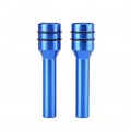 Qiilu 2pcs Aluminum Alloy Universal Car Truck Interior Door Lock Knob Pull Pin Covers Blue