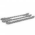 Hecasa Grille Insert Compatible With 2019-2022 Gmc Sierra 1500 Slt Mesh Inserts Grill Overlay Covers Trim 3 Pcs -glossy Black