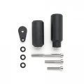 Krator No Cut Black Frame Sliders Compatible With Kawasaki Zx-6r Zx-6rr 636 2005-2006 Bobbins Crash Protectors Motorcycle