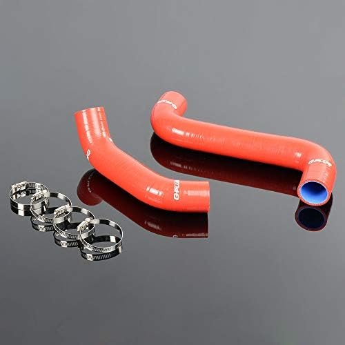 Silicone Radiator Coolant Hose Kit Clamps For 2002-2007 Subaru Impreza Wrx Sti Gda Gdb Ej207 Red