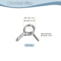 10pcs 0 18-0 2 Inch Inner Dia Double Wire Spring Hose Clamp Stainless Steel Adjustable Clips For Fuel Line Silicone Tube Water