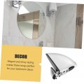 Hemoton 6 Pcs Glass Fish Mouth Clip Adjustable Stand Mirrors Clamps Shelving Shelf Holder Stainless Mirrors Bracket Support