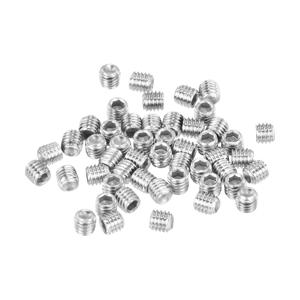 Socket Set Screws 50 Pieces M3x3mm Metric 316 Stainless Steel Hex Headless Cup Point Grub For Compact Instruments Machinery And