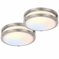 13 Inch Flush Mount Led Ceiling Light Fixture 2700k 3000k 3500k 4000k 5000k Adjustable Lights Brushed Nickel Saturn Dimmable 
