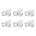 1-1 2 Pvc Tee 6 Pcs 3 Way Elbow Connector Furniture Grade Pipe Fitting Adapter Corner For Water Supplies Build Shelves Tents 