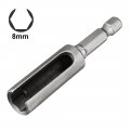 Uxcell 8mm Nut Driver 1 4 Quick-change Hex Shank Slotted Drill Bit Socket Wrench Tool 2 5 Inch Length
