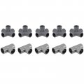 20mm Slip Tee Pvc Pipe Fitting T-shaped Coupling Adapter 5pcs And 5 Way Elbow Corner 10pcs 