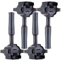 Aintier Set Of 4 Ignition Coil Packs Pins Fits For Jaguar Vanden Plas 4l 1998-2003 Pack Replaces Uf415 