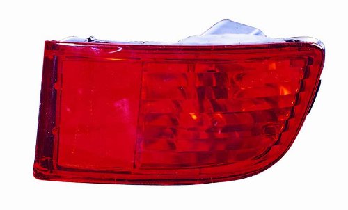 Passenger Side Bumper Reflector 212-2924r-c Red Waterproof Rear Light For Cars Polished Finish Capa Certified Lamp