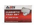 Abn Magnetic Tray Set 4a Inches Square 9a X6a Rectangular A Stainless Steel Trays For Small Parts Tool Organization