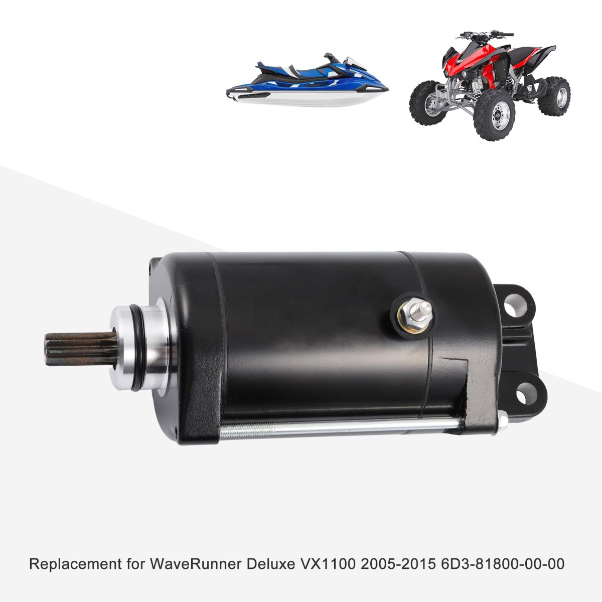 Starter Motor Replacement For Waverunner Deluxe Vx1100 2005 To 2015 6d3-81800-00-00 Ccw Rotation 9 Teeth
