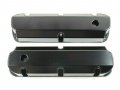 Sbf For Ford 289-351 Fabricated Alum Tall Valve Cover Set Black Anodize E41341ba 