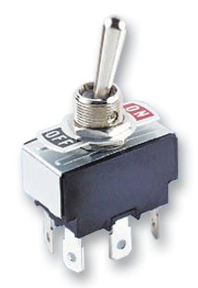 Multicomp Pro Mcr13-28b-01 Toggle Switch Dpdt Panel Mount On-on Non Illuminated 15 A-6pack