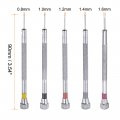 Uxcell Micro Precision Screwdriver Set 0 8-1 6mm Slotted Head With 5 Extra Replace Blades For Watch Eyeglasses Electronics