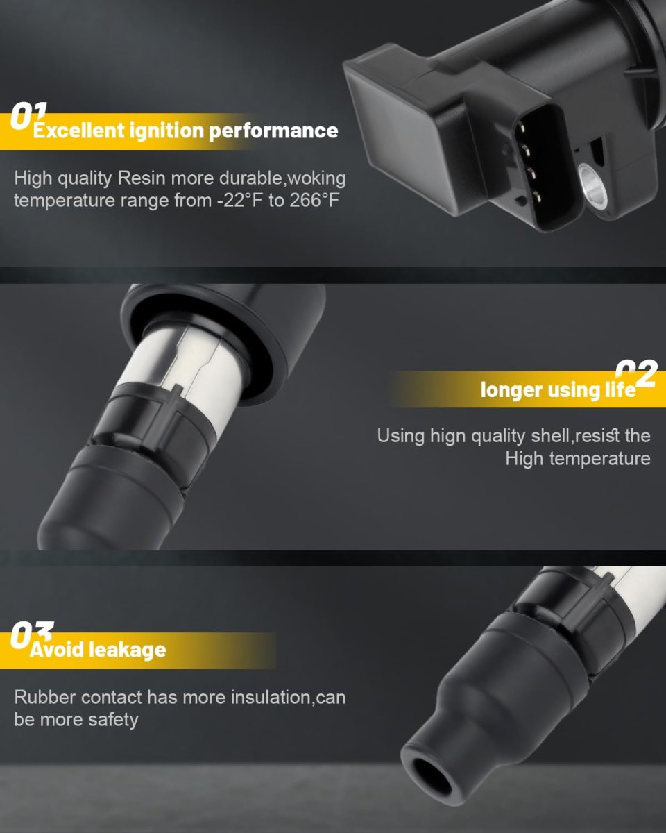 Ignition Coils 2000-2008 For Jaguar S-type 3 0l V6 2001-2008 X-type 4-pins Uf435 1 Pcs