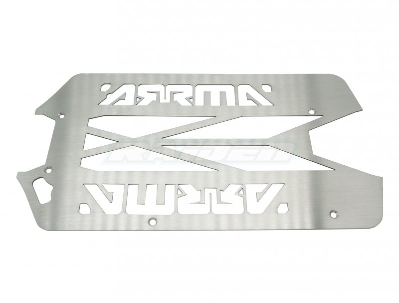 Stainless Steel Front Center Rear Chassis Armor Skid Plate Set Fits Arrma 1 10 Big Rock Crew Cab Typhon 3s Hollow