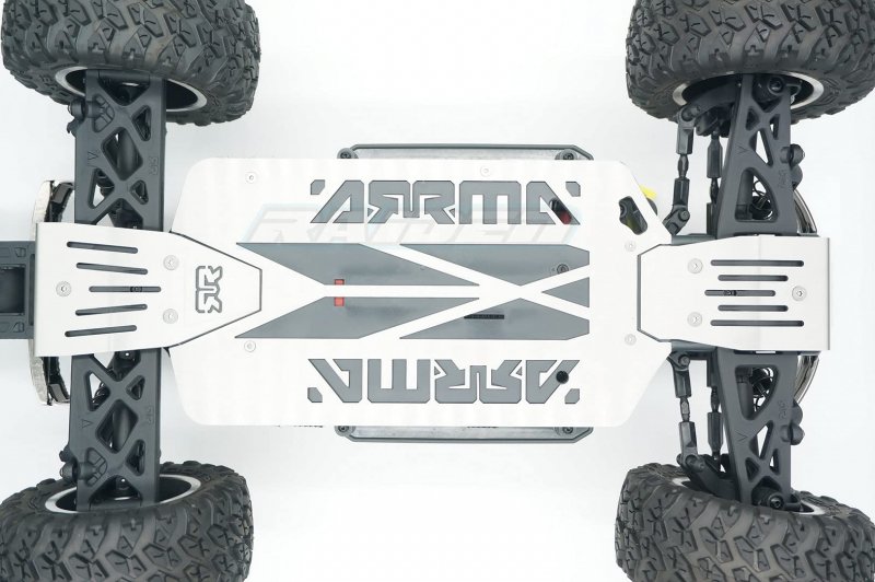 Stainless Steel Front Center Rear Chassis Armor Skid Plate Set Fits Arrma 1 10 Big Rock Crew Cab Typhon 3s Hollow
