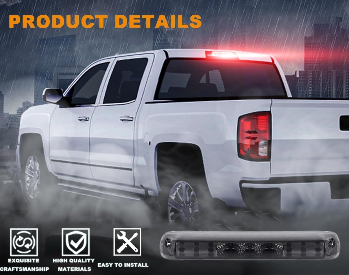Led Third Brake Light For Chevy Silverado And Gmc Sierra 1500 2500 3500 1999 2006 Smoky Lens Chrome Housing Cargo Tail Stop