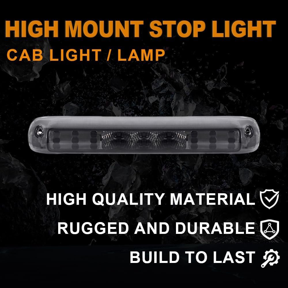 Led Third Brake Light For Chevy Silverado And Gmc Sierra 1500 2500 3500 1999 2006 Smoky Lens Chrome Housing Cargo Tail Stop
