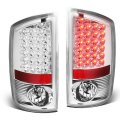 Auto Dynasty Led Rear Tail Lights Brake Lamps Compatible With Dodge Ram 1500 2500 3500 02-06 Driver And Passenger Side Chrome