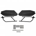 Kuafu Rear Lower Half Door Panel Inserts Compatible With 2017-2023 Can Am Maverick X3 Max Xds Xrs R Turbo 4 W Metal Frame Black