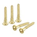 Wood Screws M2 X 12mm Slotted Round Head Brass Self-tapping Woodworking Screw 40 Pcs 
