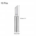 Uxcell Soldering Iron Tips 4mm X 6 5mm Tool Edge Replacement For Solder Station Tip 900m-t-sk Silver 10pcs