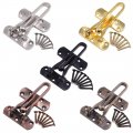 Hilitchi Door 4 Pack Locks For Home Security Hotel Latches Thicken Solid Zinc Alloy Swing-in Doors Reinforcement Lock Silver 