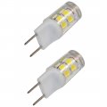 Hqrp 2-pack G8 Bi-pin 17 Leds Light Bulb Smd 2835 Cool White For Fitting Desk Lamps Wall Mounts Sconces