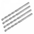 Masonry Drill Bit Cemented Carbide Spiral Rotary Tool 6mm Cutting Dia 4 Pcs 