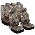 Bdk Camo Car Full Set A Realistic Green Forest Camouflage Automotive Front Bench Back Seat Cover Camoflauge Interior Protectors 