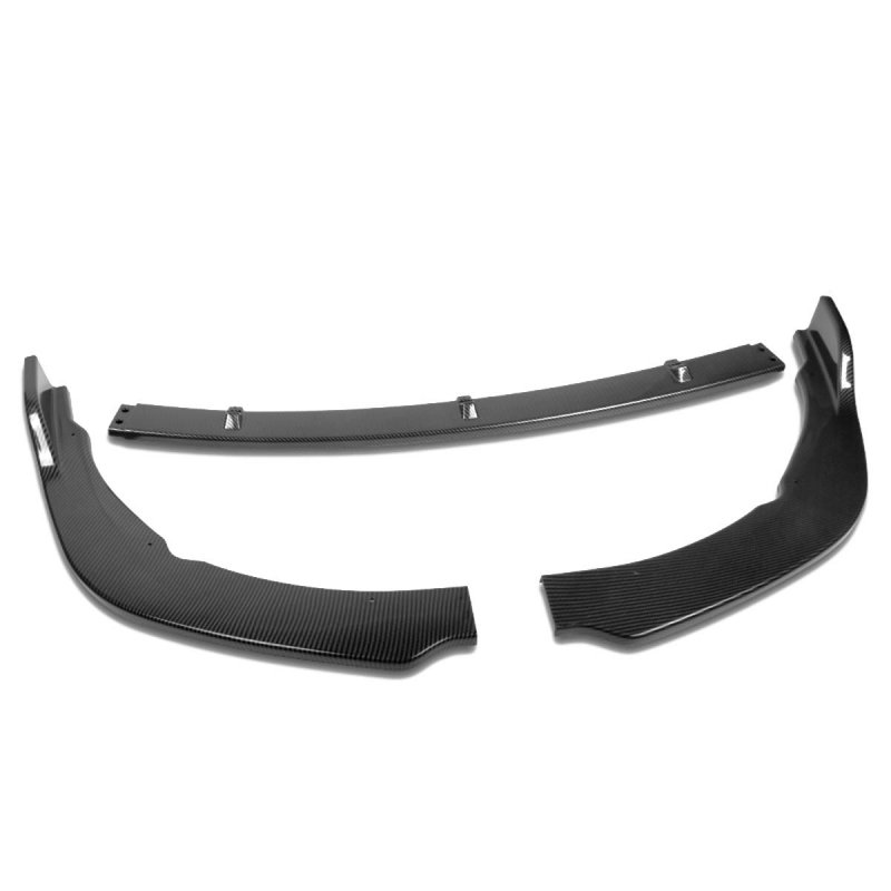 3pcs Car Front Bumper Lip Spoiler Wing Body Kit For Toyota Camry Se Xse 18-22 Carbon Fiber Look