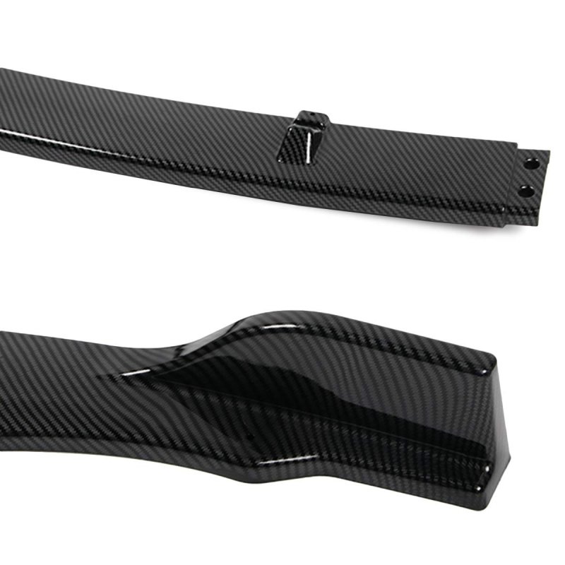 3pcs Car Front Bumper Lip Spoiler Wing Body Kit For Toyota Camry Se Xse 18-22 Carbon Fiber Look