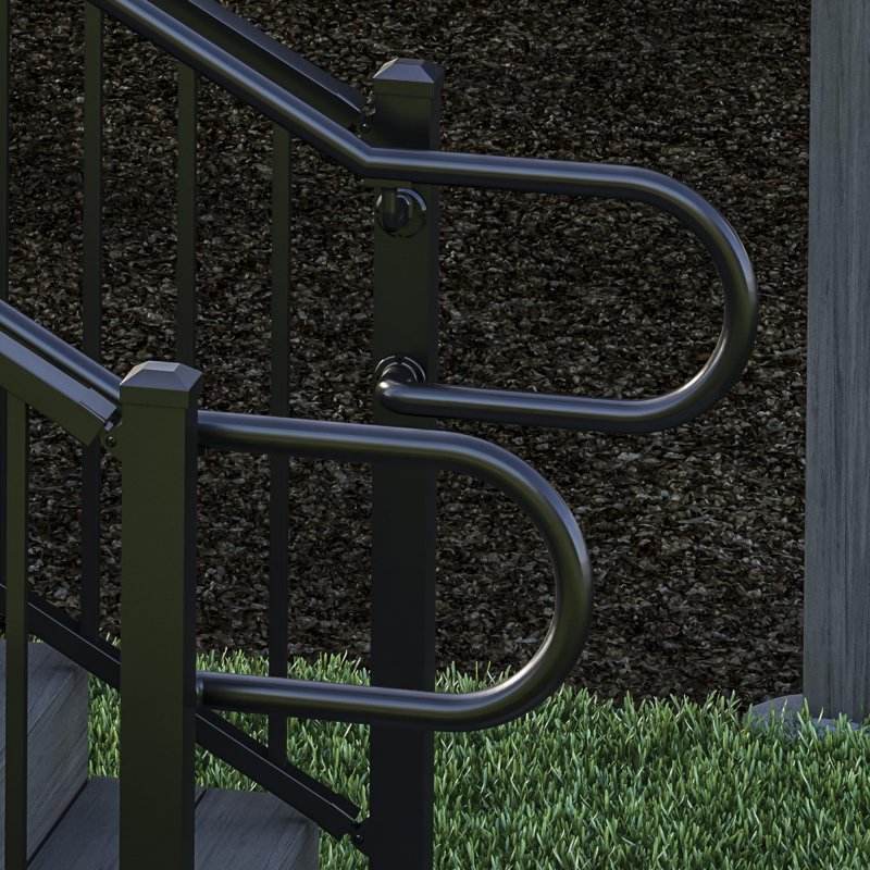 Deckorators 180 Degree Return Loop Textured Black