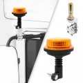 Pro Led 2832aplm Din Pole Mount Amber Lens Flashing Light Beacon With Quad Flash Pattern Brk10 Mirror Mounted Bracket Kit 10-30 
